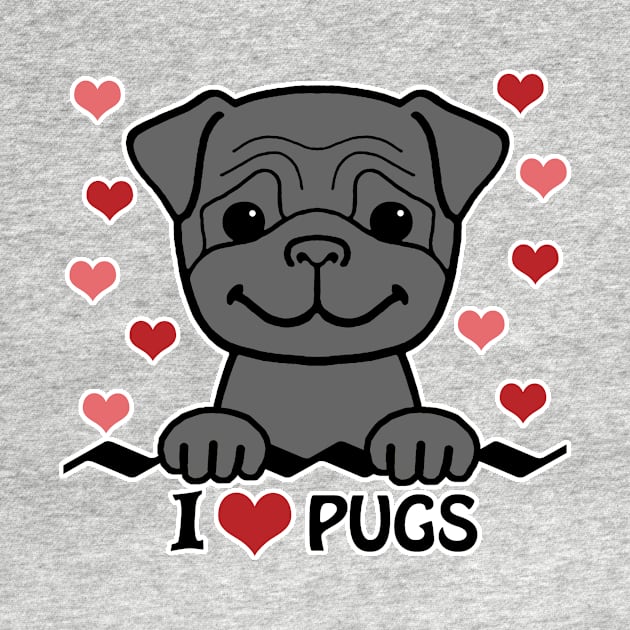 I Love Pugs by AnitaValle